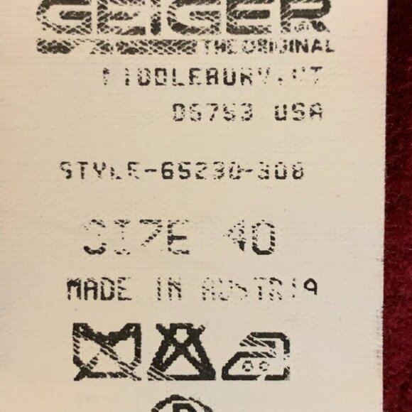 Geiger‎ Women's Wool Button Front Long Sleeve Red Winter Blazer Jacket Size 40 - Picture 10 of 14